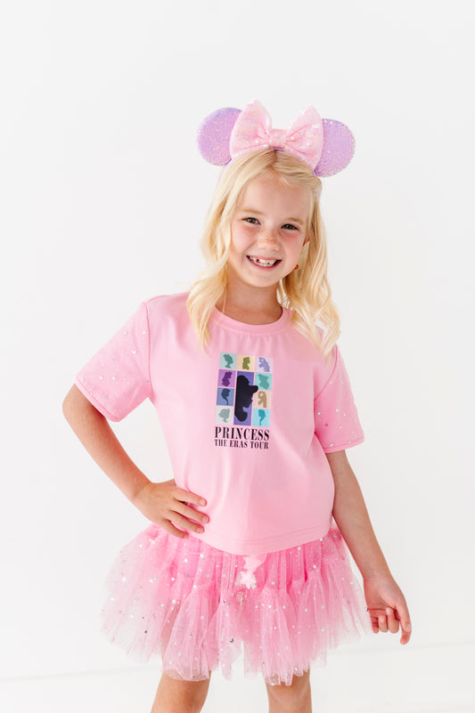 Pink & Silver star tee