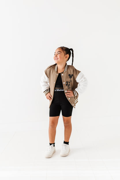 Magical tan bomber jacket
