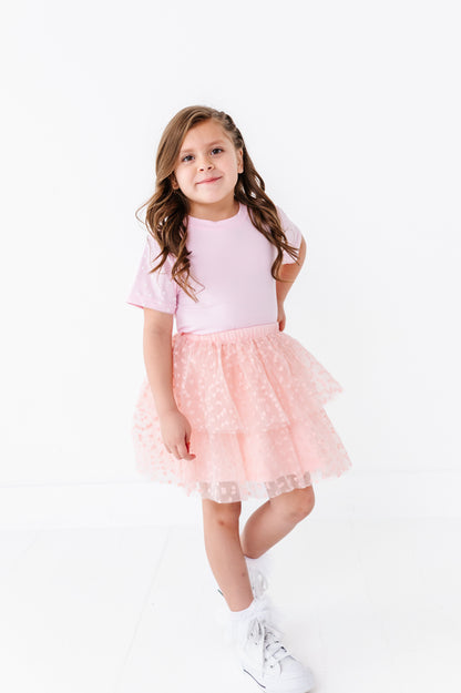 Pink heart tutu skirt