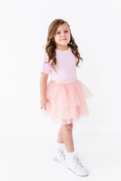 Pink heart tutu skirt