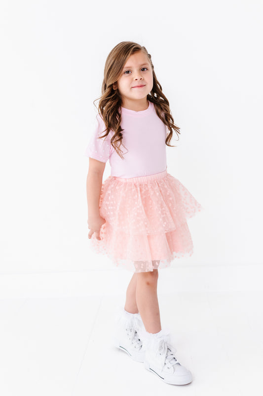 Pink heart tutu skirt
