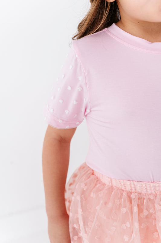 Pink heart tee
