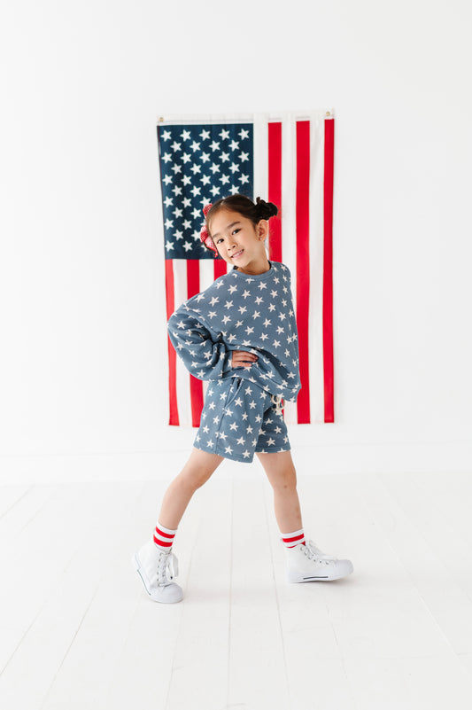 Blue stars Waffle Lounge Set