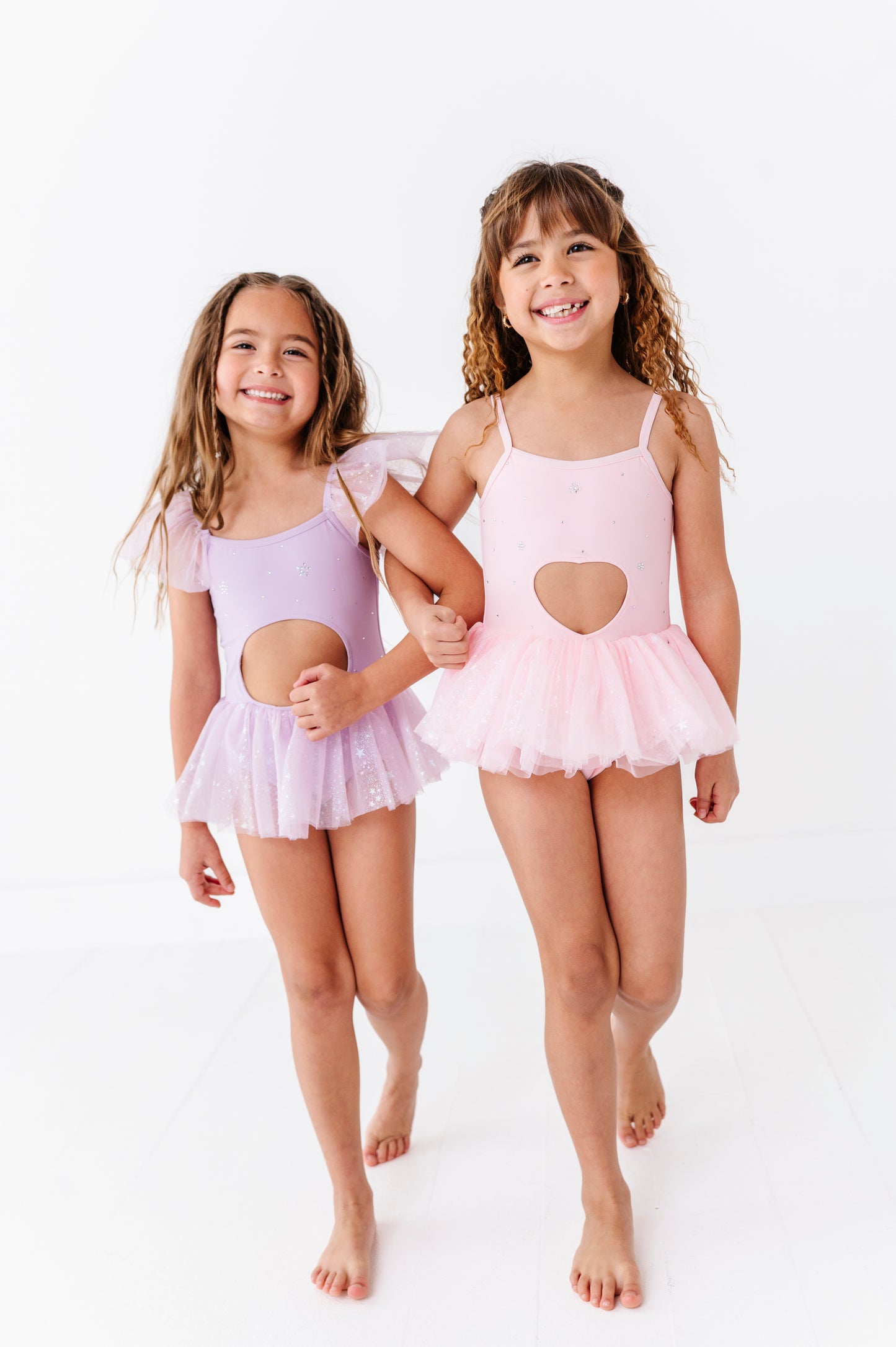 Pink heart one piece swimsuit