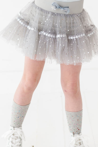 Gray fancy skort