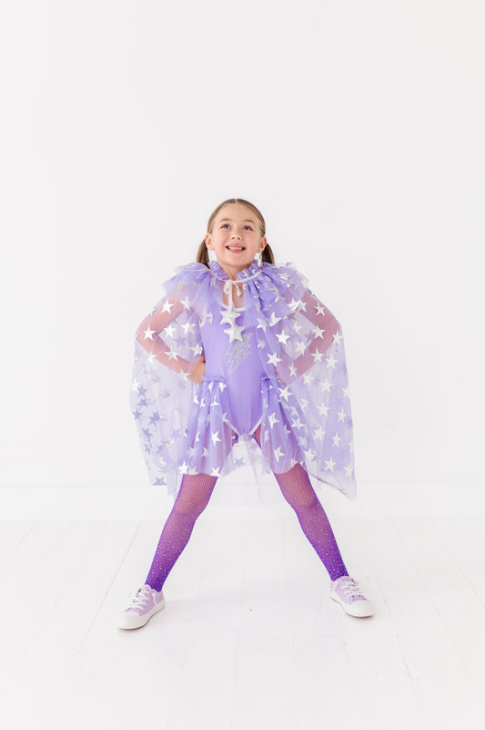 Fancy purple super hero costume