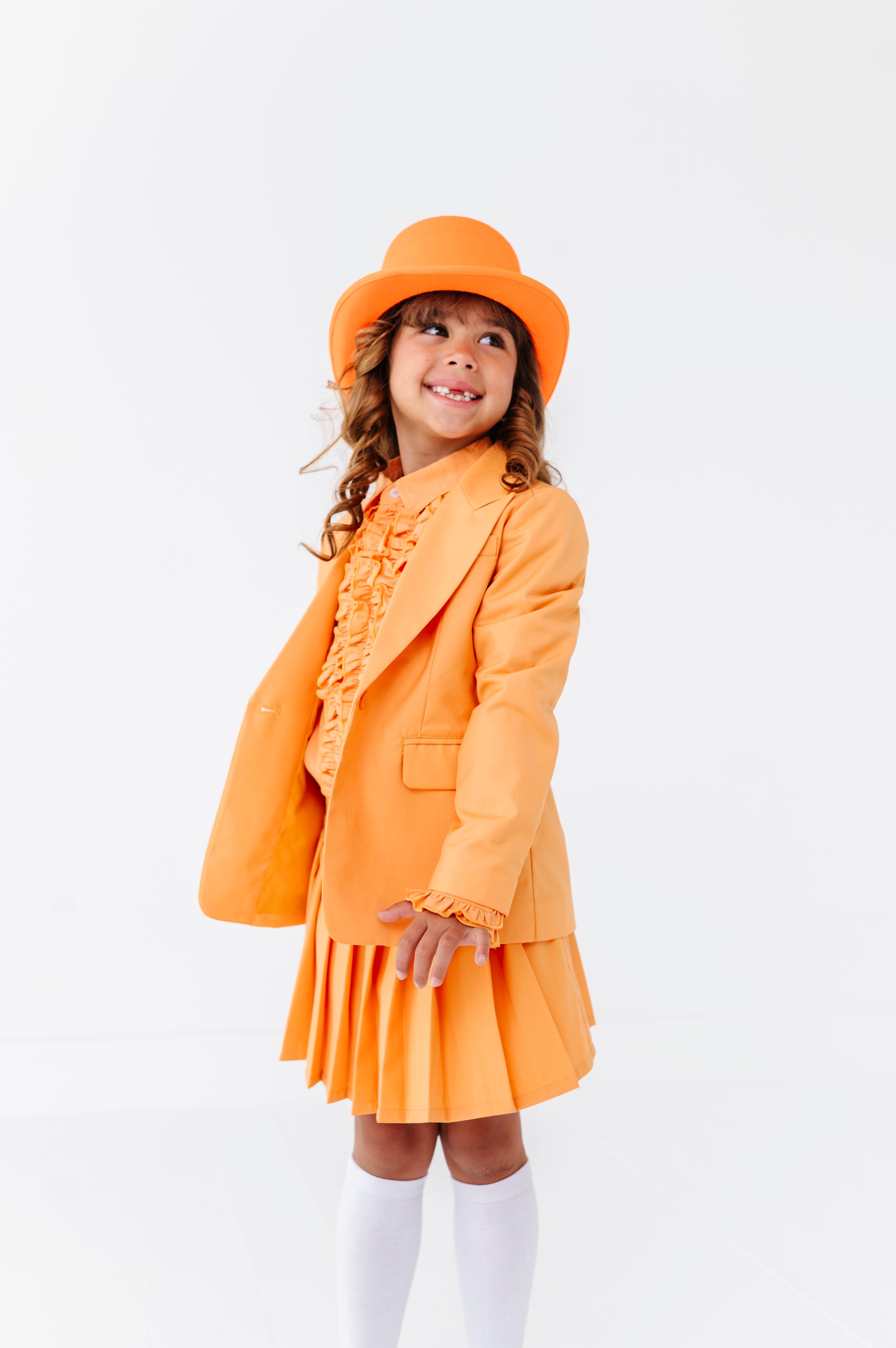 orange fancy dress outfits Homemade Orange fruit fancy dress outfit from paper