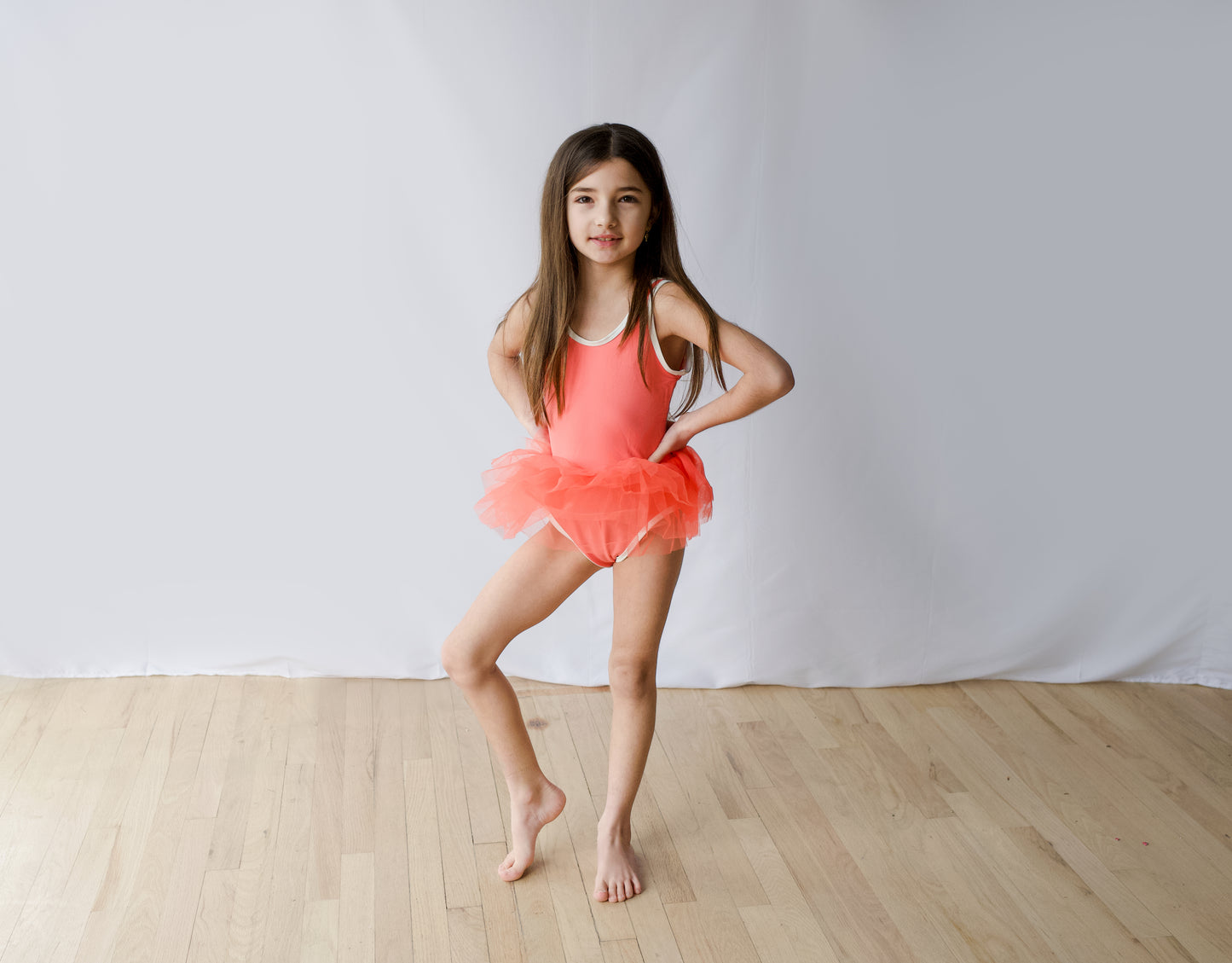 Bright coral tutu Leotard/Swimsuit