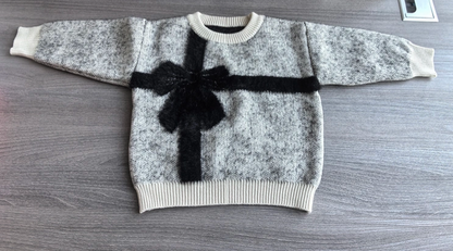 Fuzzy present sweater