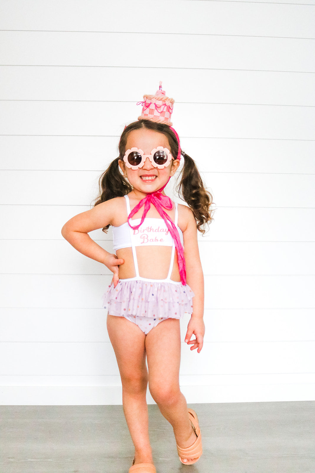 Confetti birthday suspender swim