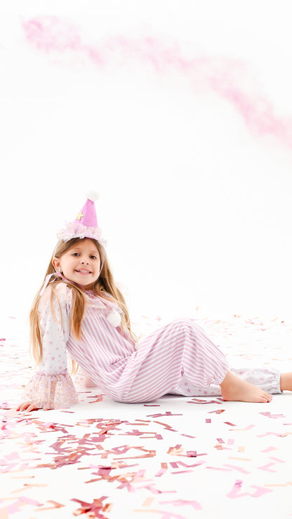 Pink & white clown costume