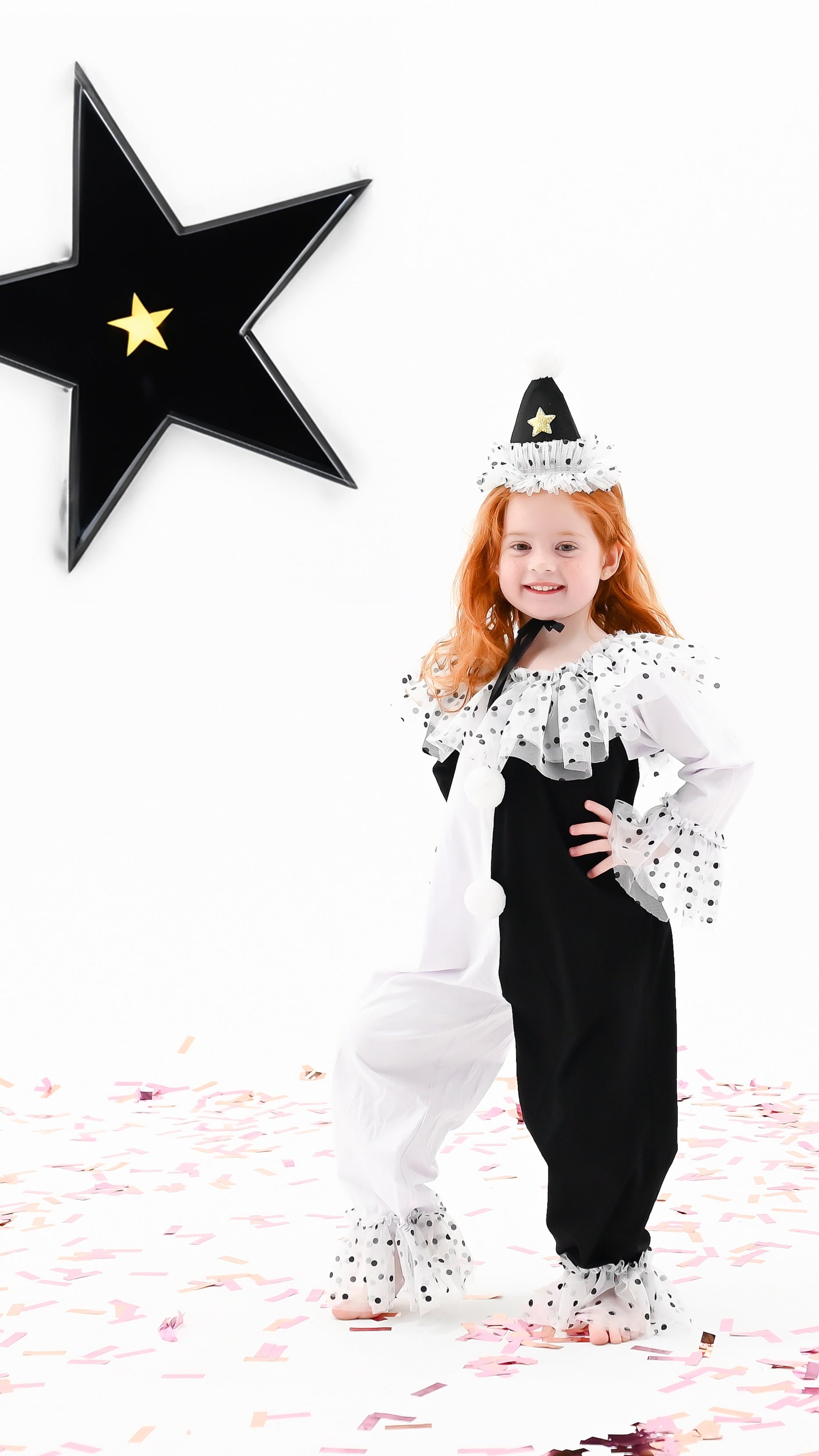 Black & white clown costume Fancy Shmancy Baby Black & white clown costume Fancy Shmancy Baby