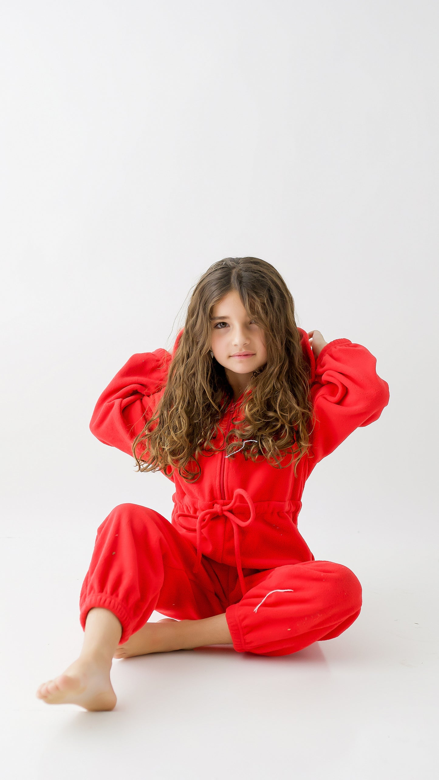 Red Santa Baby jump suit