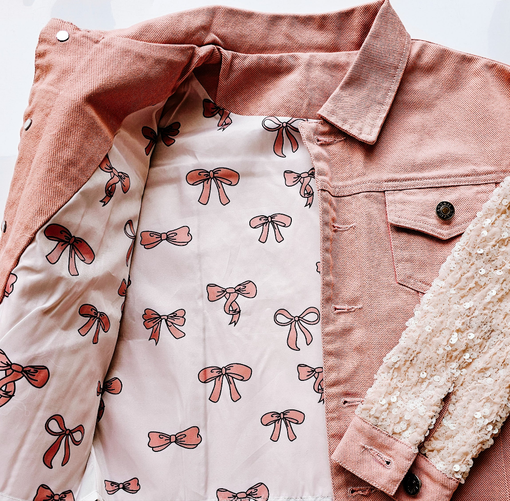 Pink Denim + Shine jacket