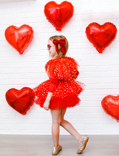 Red Tutu Leotard & Caplet Set