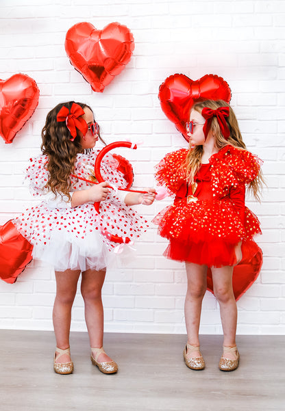 Red Tutu Leotard & Caplet Set