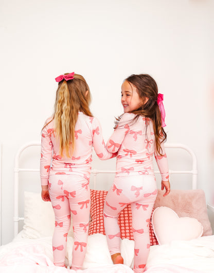 Pink bow PJs