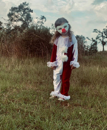 Halloween 4 inspired red & white clown costume