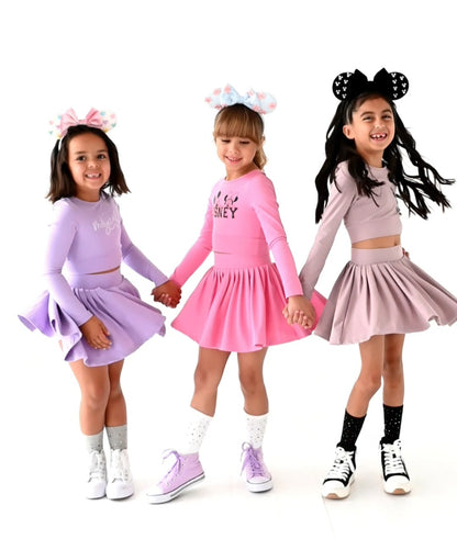 Muted purple mouse athletic set