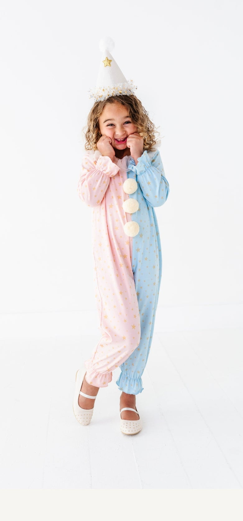 Pink & blue clown costume