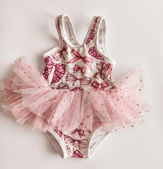 RESTOCK Pink Bow - Tutu Leotard/Swimsuit