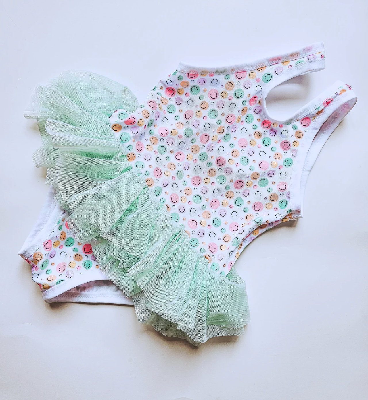 Pastel Smiley - Tutu Leotard/Swimsuit