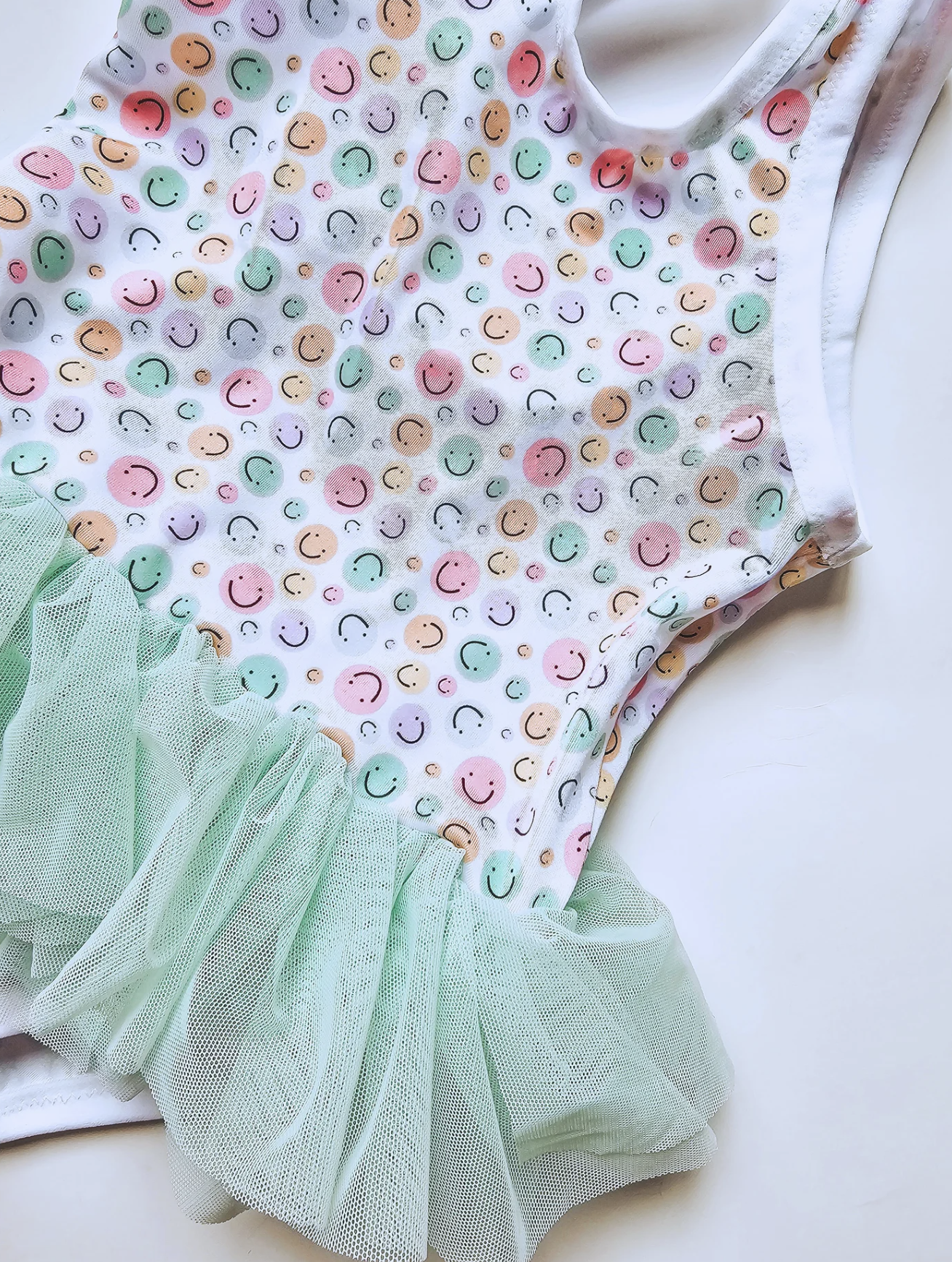 Pastel Smiley - Tutu Leotard/Swimsuit