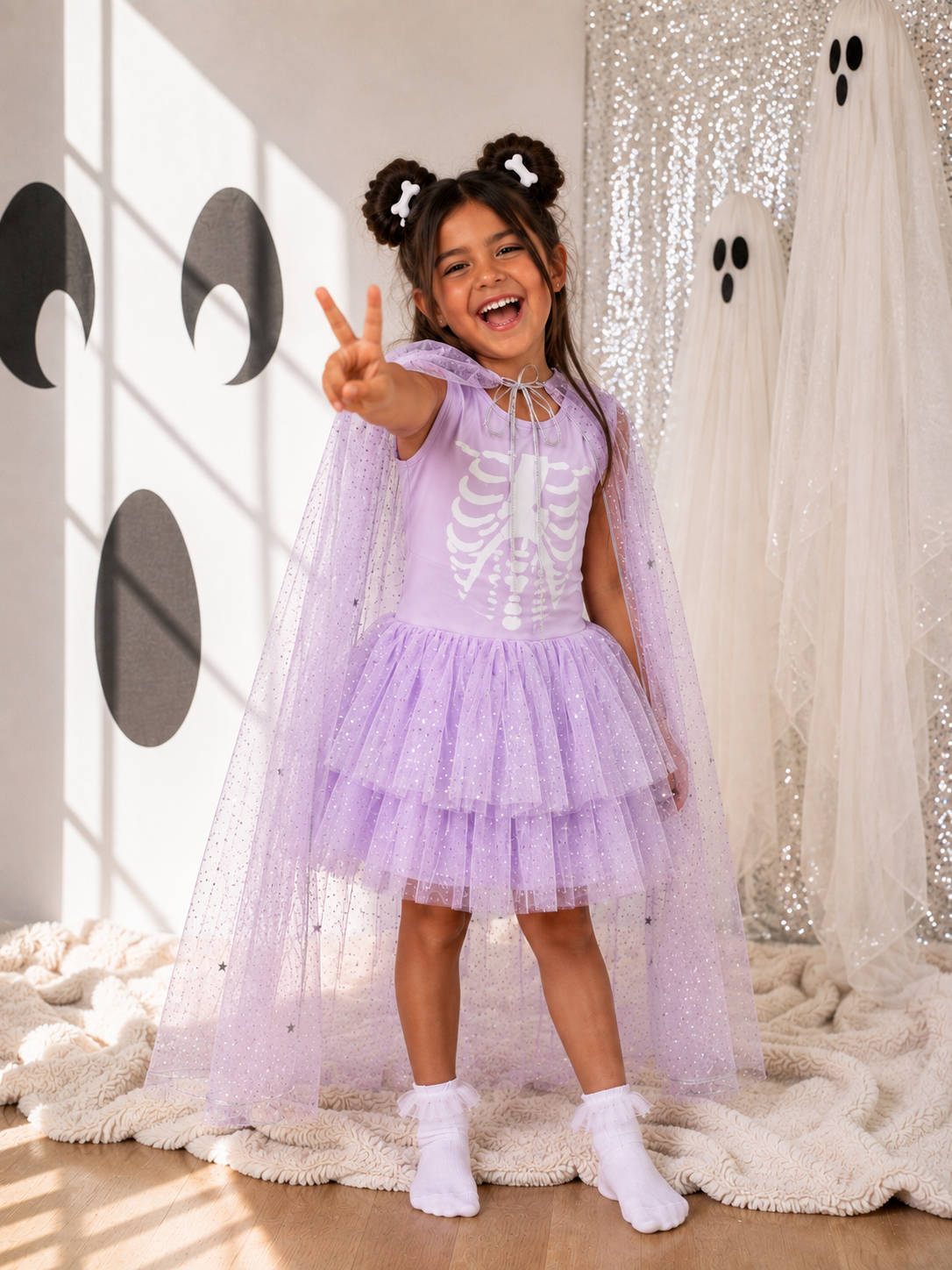 Purple Sleevless Skeleton romper