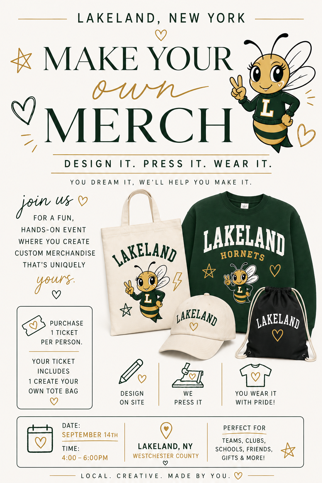 Lakeland- Make your own merch night!