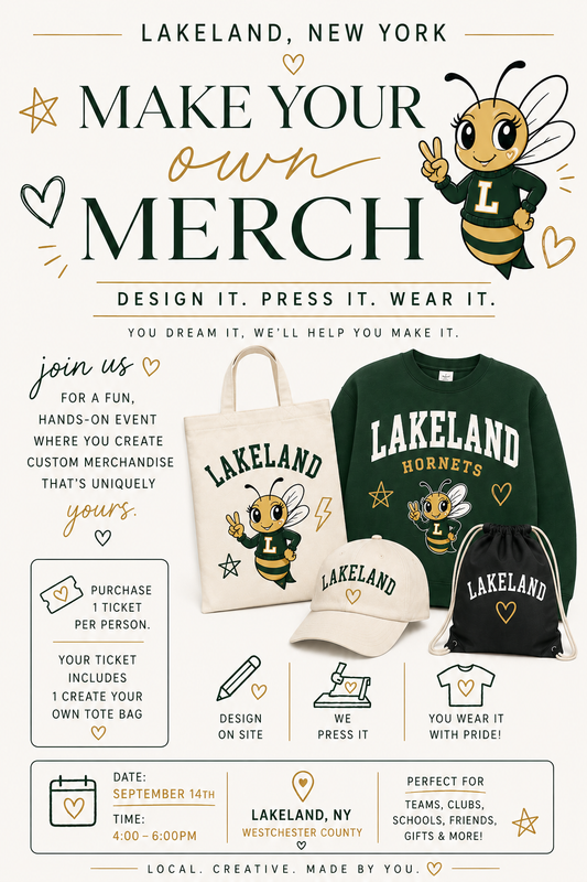Lakeland- Make your own merch night!