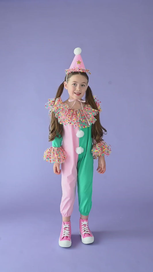 Mint & pink clown costume